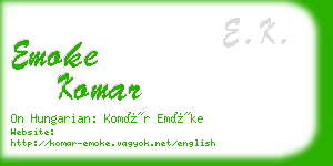 emoke komar business card